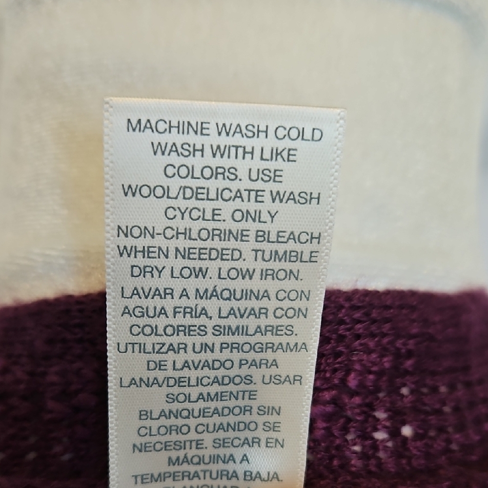 Terra Sky Women's Burgundy Open-Front Long Sleeve Sweater Size OX/14W - Picture 4 of 6